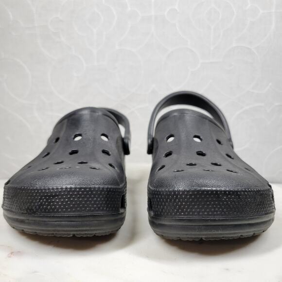 Crocs Baya Clog Sandals  M7/ W9‎ Black Spell Out Waterproof Lightweight Crossite - Picture 5 of 13